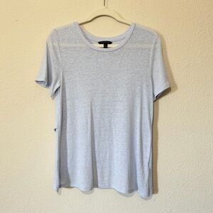 Banana Republic Light Blue Tulip Back Linen Blend Top - S